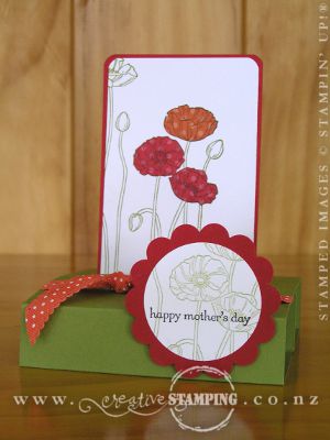 Pleasant Poppies Free-Standing Popup Card